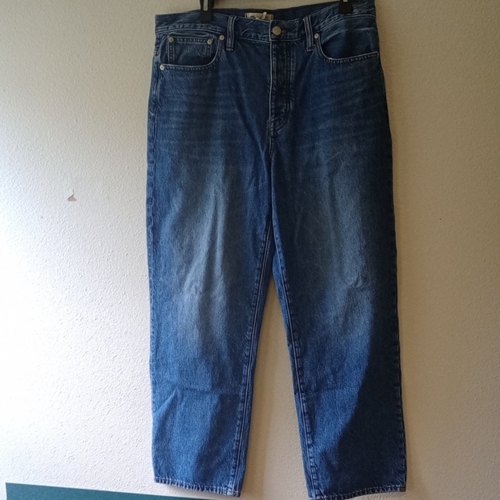 Madewell Light Wash Low Slung Straight Baggy Wide Leg Size 30